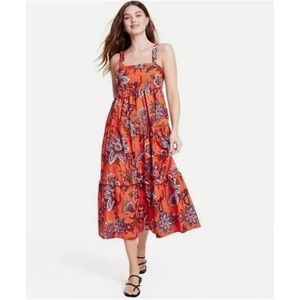 Rhode x Target Leafy Floral Print Tiered Midi Dress Women Size XXL